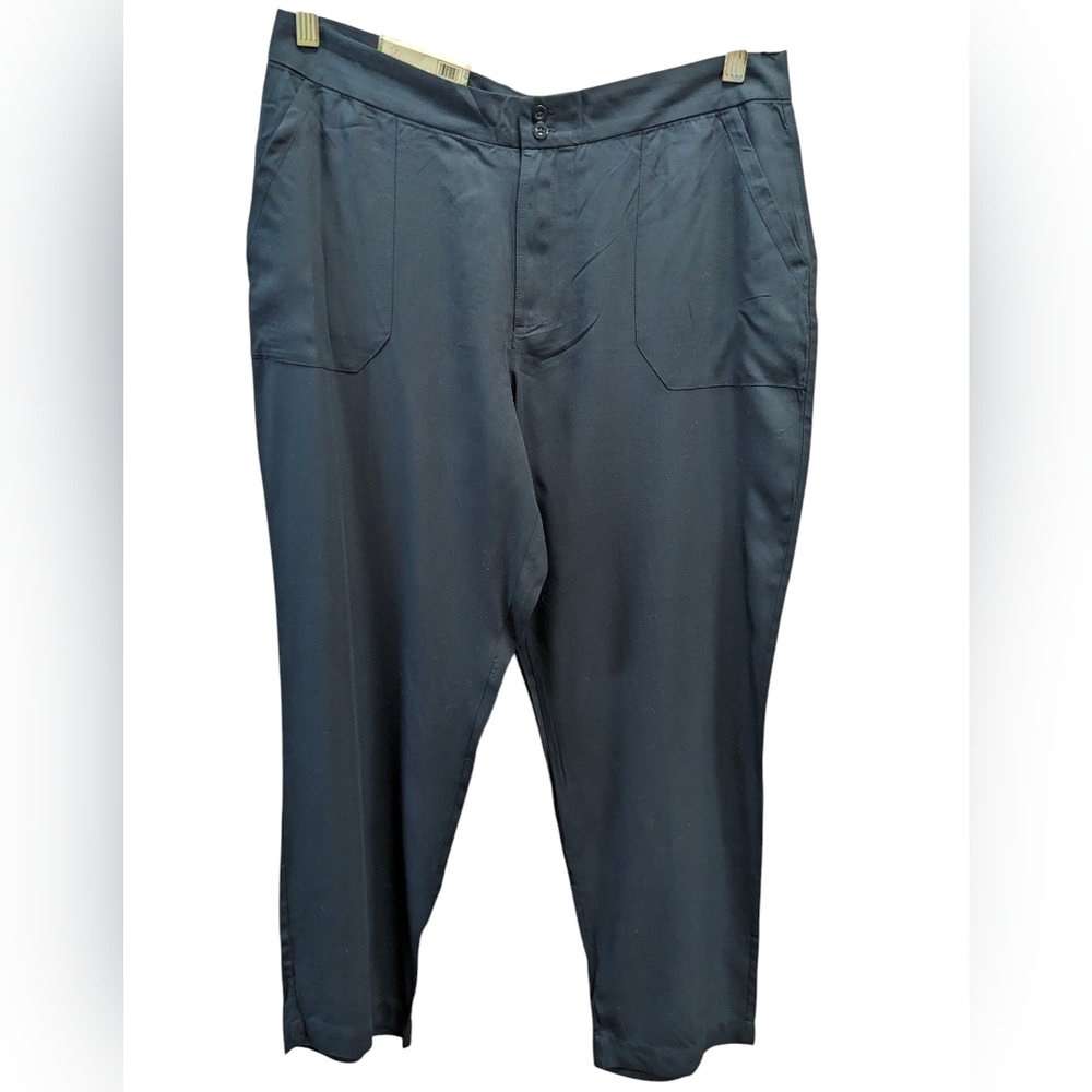Stella Parker Collection Dark Navy Blue Cropped Capri Pants Size Large